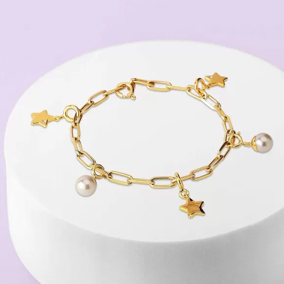 Fashion Melano Ornaments Christmas Charms Armband Set Gold Plated Zilver Armbanden